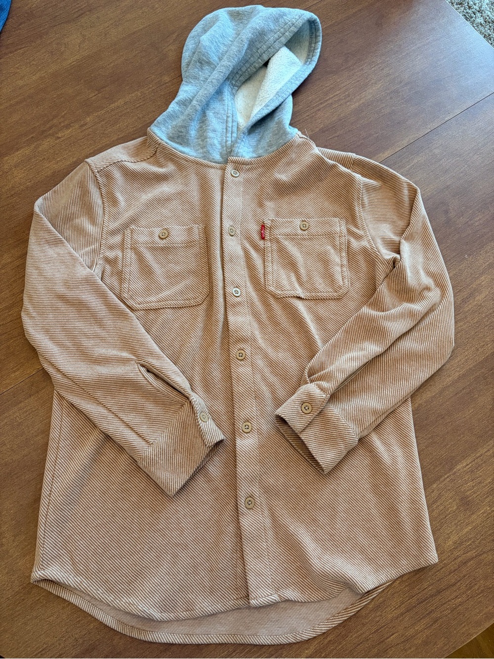 Boys 10/12 Levi’s Hooded Button Up
